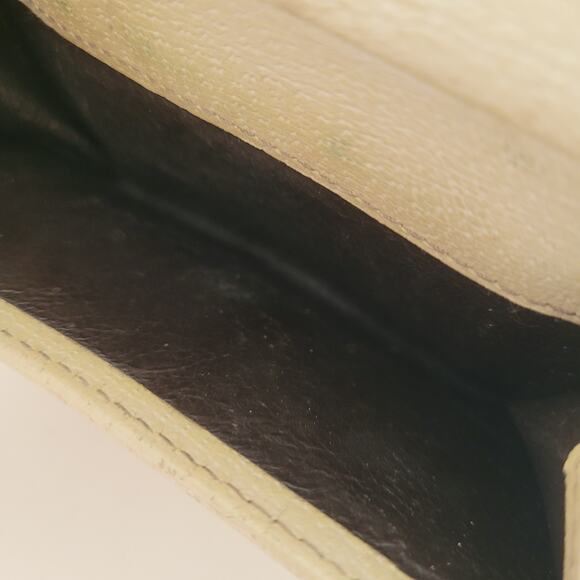 GUCCI Leather Card Bill Coin Wallet Medium Logo Bifold White Bone Compact Vintag - Picture 9 of 14